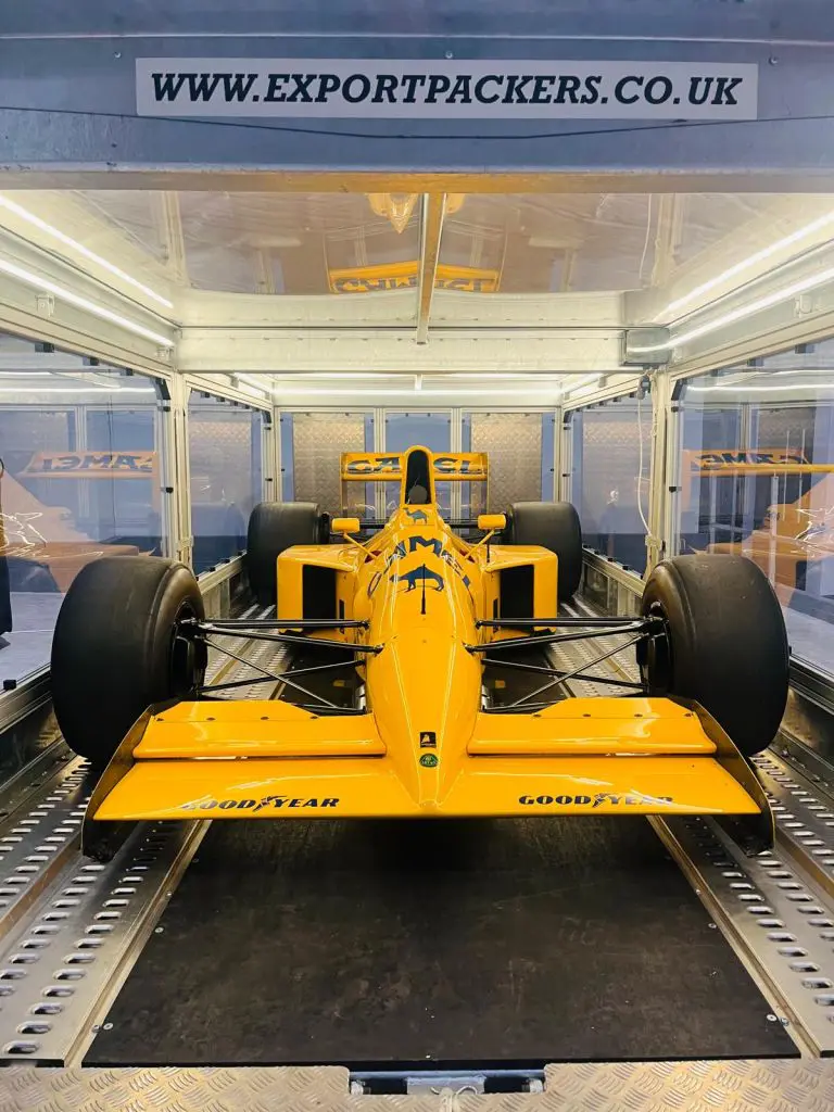 Detail of the bespoke construction and finish of the ICON Auto Vault transport case